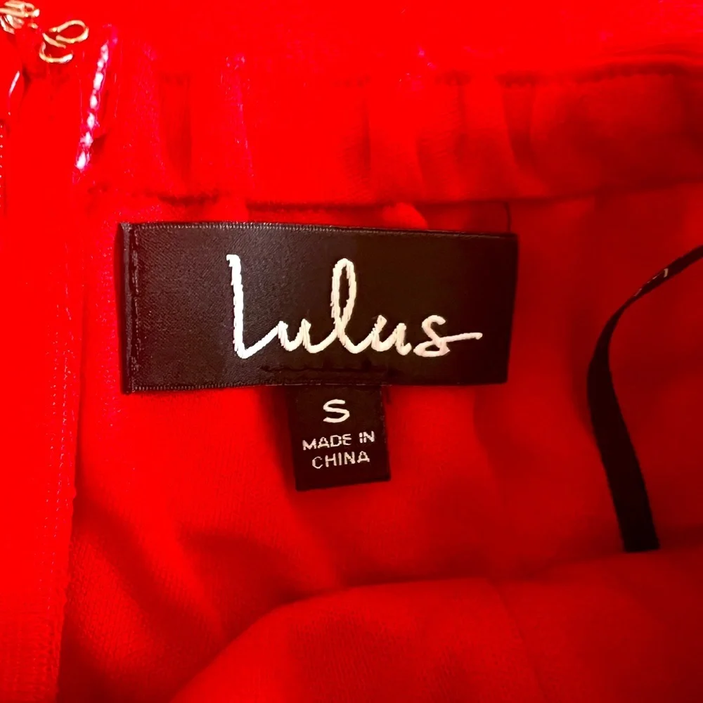 Lulus red strapless dress Size S NWOT - Picture 3 of 4